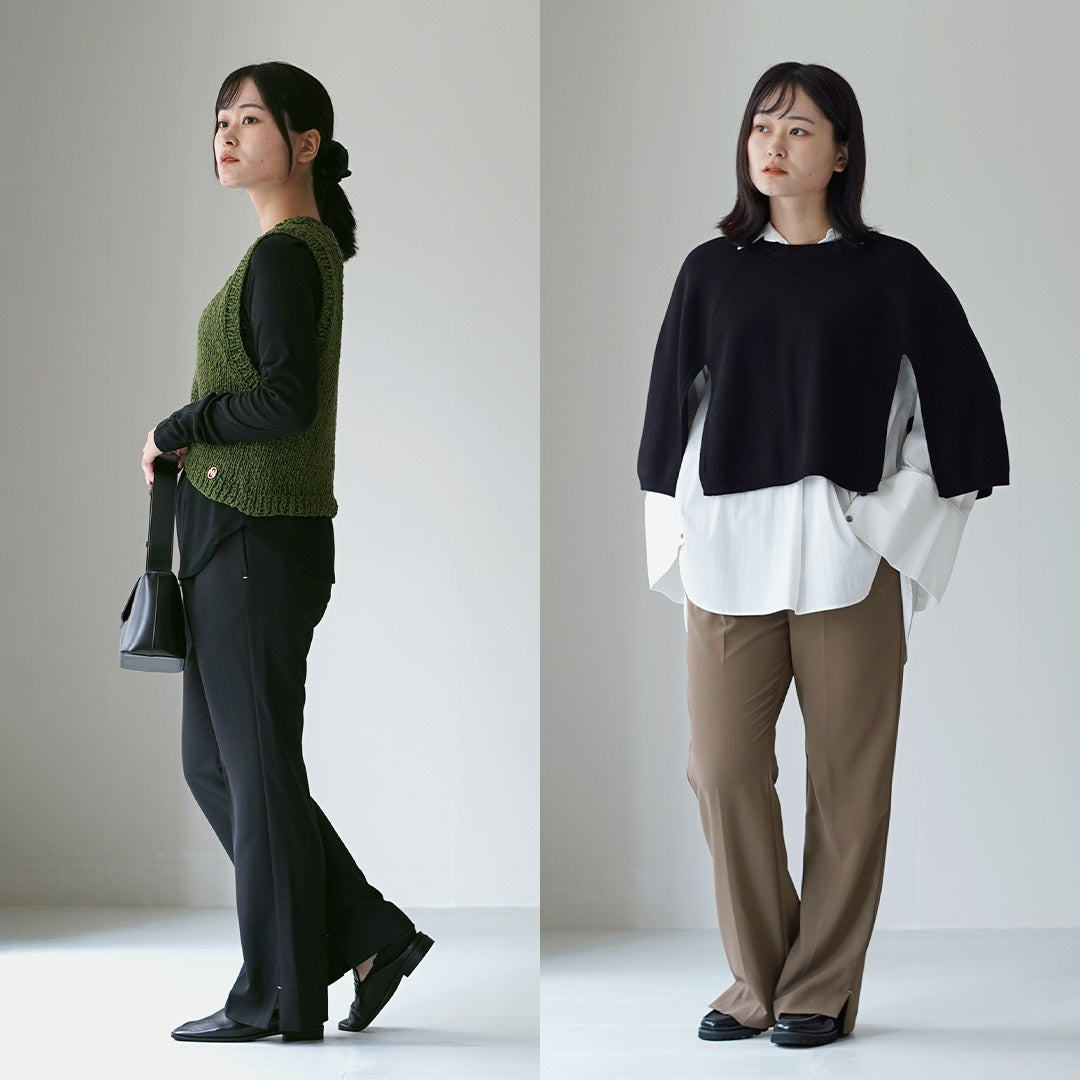 YENN（イェン） サイド スリット スラックス / レディース