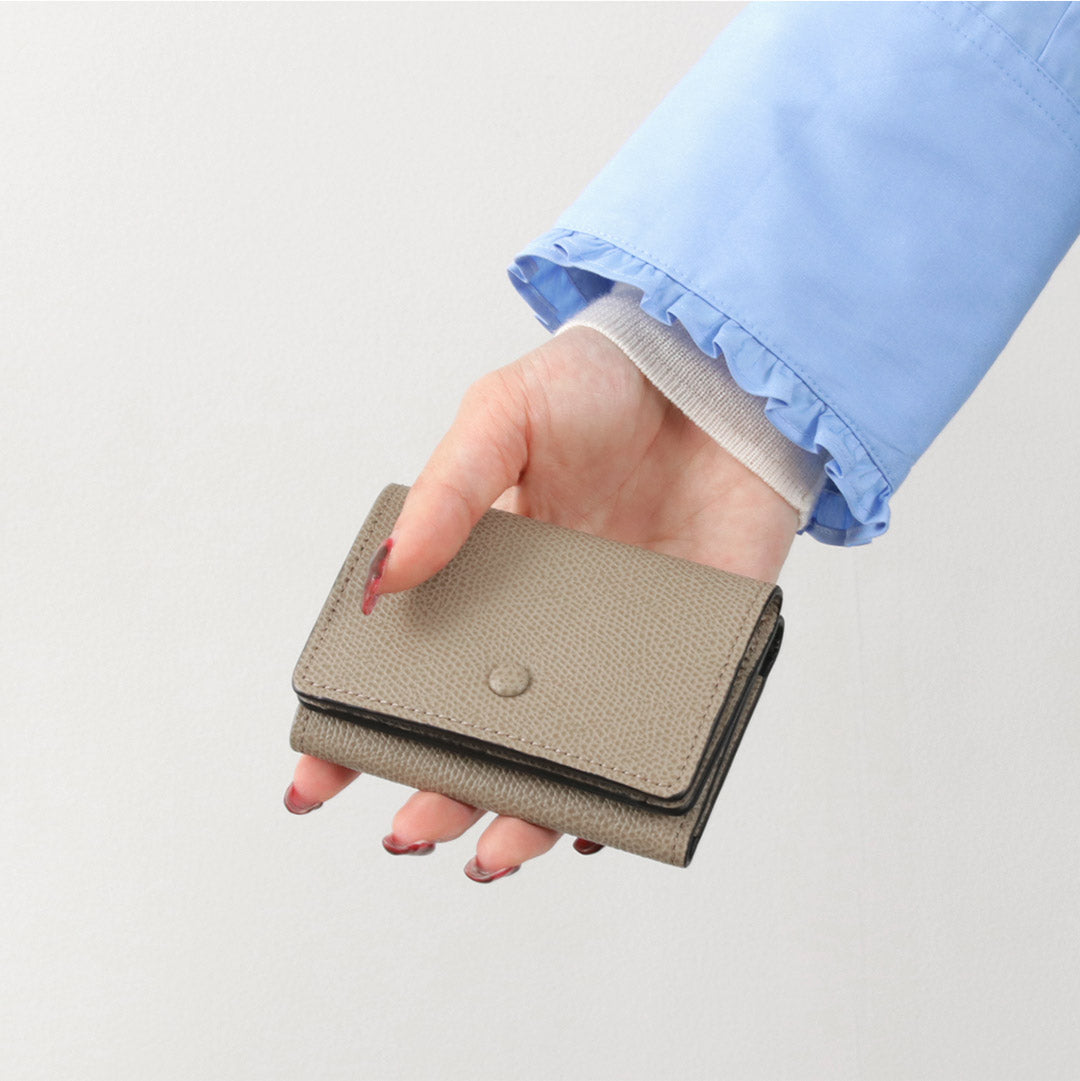 SOPO（ソポ） トリフォード / レディース 財布 小さめ ミニ財布 本革 シンプル 牛革 カーフレザー 日本製 TRIFOLD WALLET-DEG/VAL