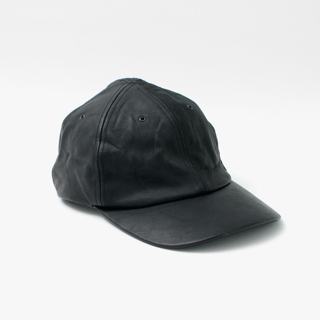 【期間限定20％OFF】DECHO（デコー） レザー ボールキャップ / メンズ 帽子 革 無地 日本製 Leather BALL CAP