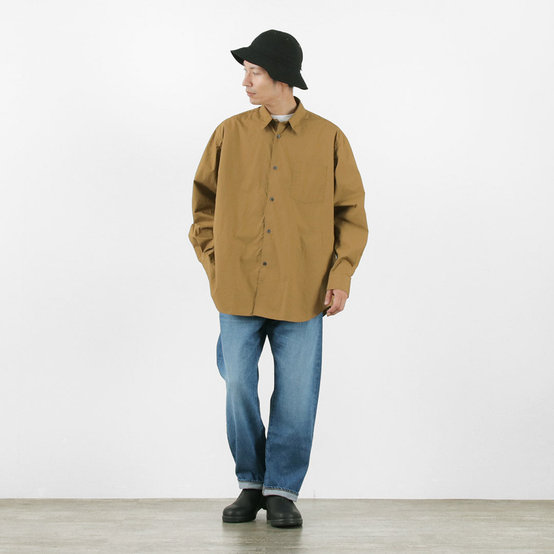 FUJITO（フジト） ビッグサイズ シャツ / レギュラーカラー オーバーシルエット 綿 コットン 無地 日本製 B/S Shirt