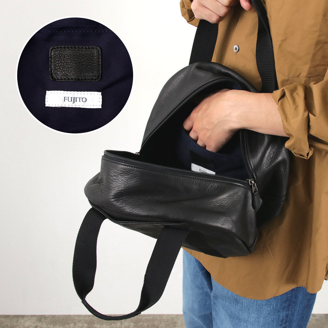 FUJITO（フジト） レザー ヘルメットバッグ / メンズ 鞄 革 日本製 ミリタリーLeather Helmet Bag