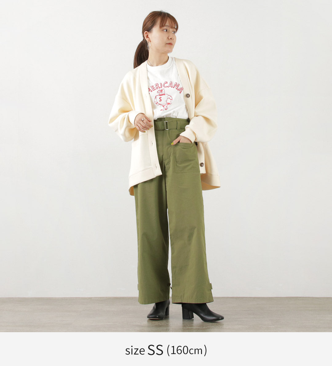 JOHNBULL（ジョンブル） MIL サイクルパンツ / ボトムス レディース オーバーパンツ ウエストゴム イージー 綿 コットン MIL CYCLE PANTS