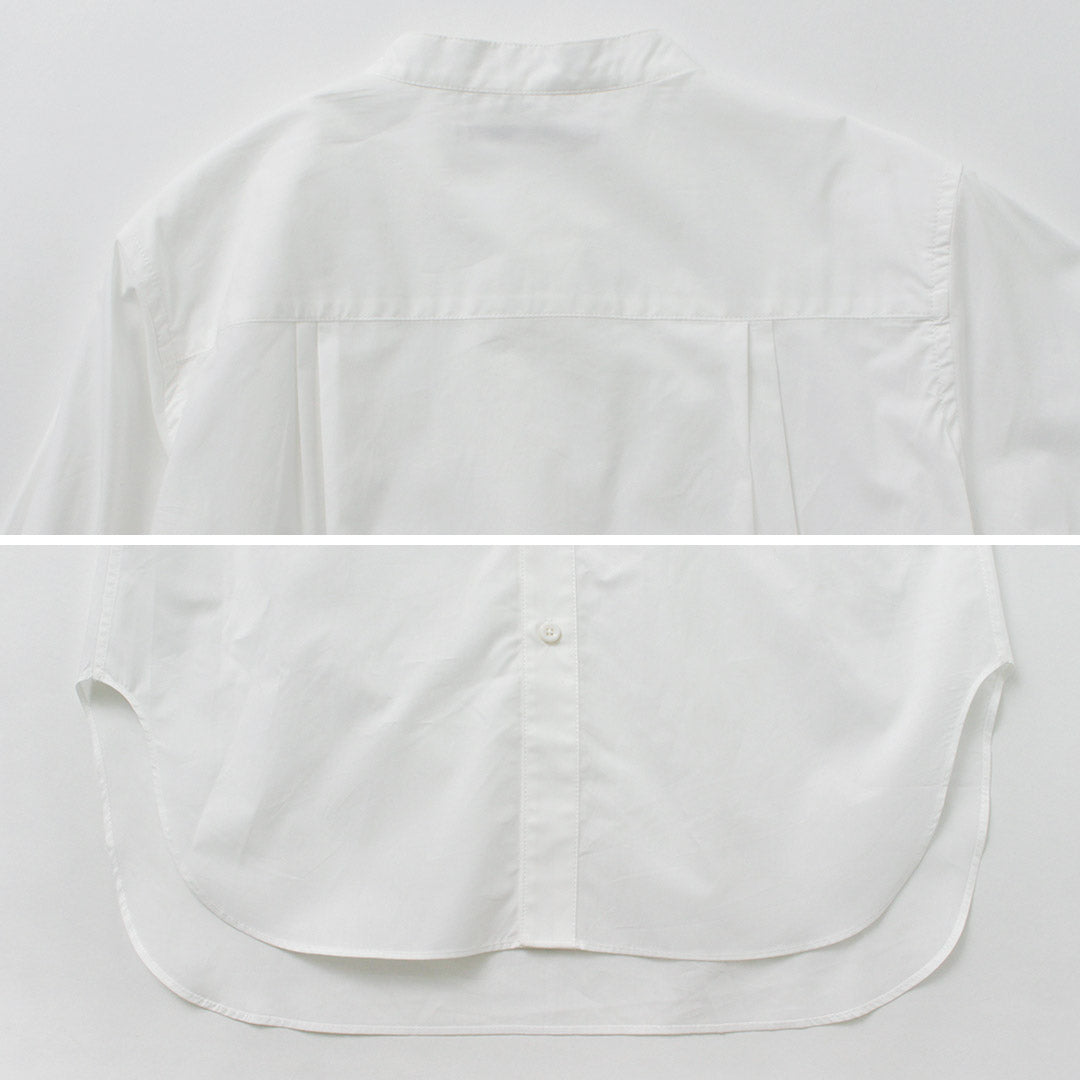 JOHNBULL（ジョンブル） 60/タイプライター ボザムシャツ / 長袖 シャツ レディース スタンドカラー 襟なし 60/Typewriter Bosom Shirt