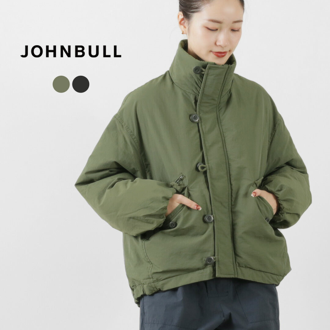 【20％OFF】JOHNBULL（ジョンブル） シンサレート スタンドカラー パフブルゾン / レディース アウター ジャケット ショート 短め 中綿 ミリタリー Thinsulate Stand Collar puff blouson【セール】