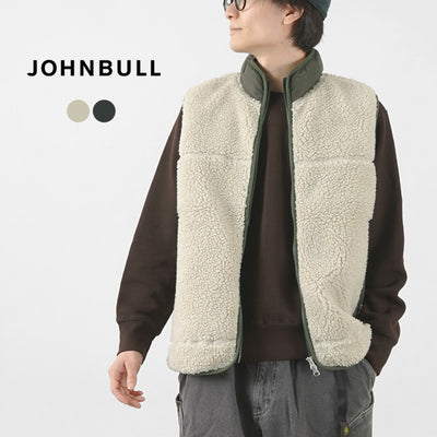 【30％OFF】JOHNBULL（ジョンブル） ボアジップベスト / メンズ スタンドカラー ハイネック Boa Zip Vest【セール】