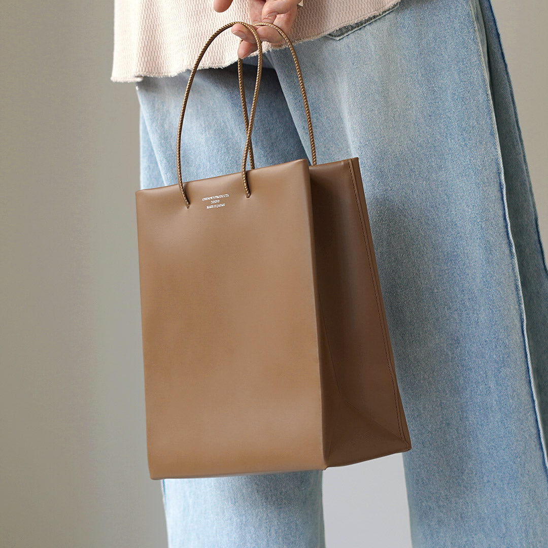 UNKNOWN PRODUCTS（アンノウンプロダクツ） レザー ペーパーバッグ / レディース ハンドバッグ 牛革 本革 Leather Paper Bag