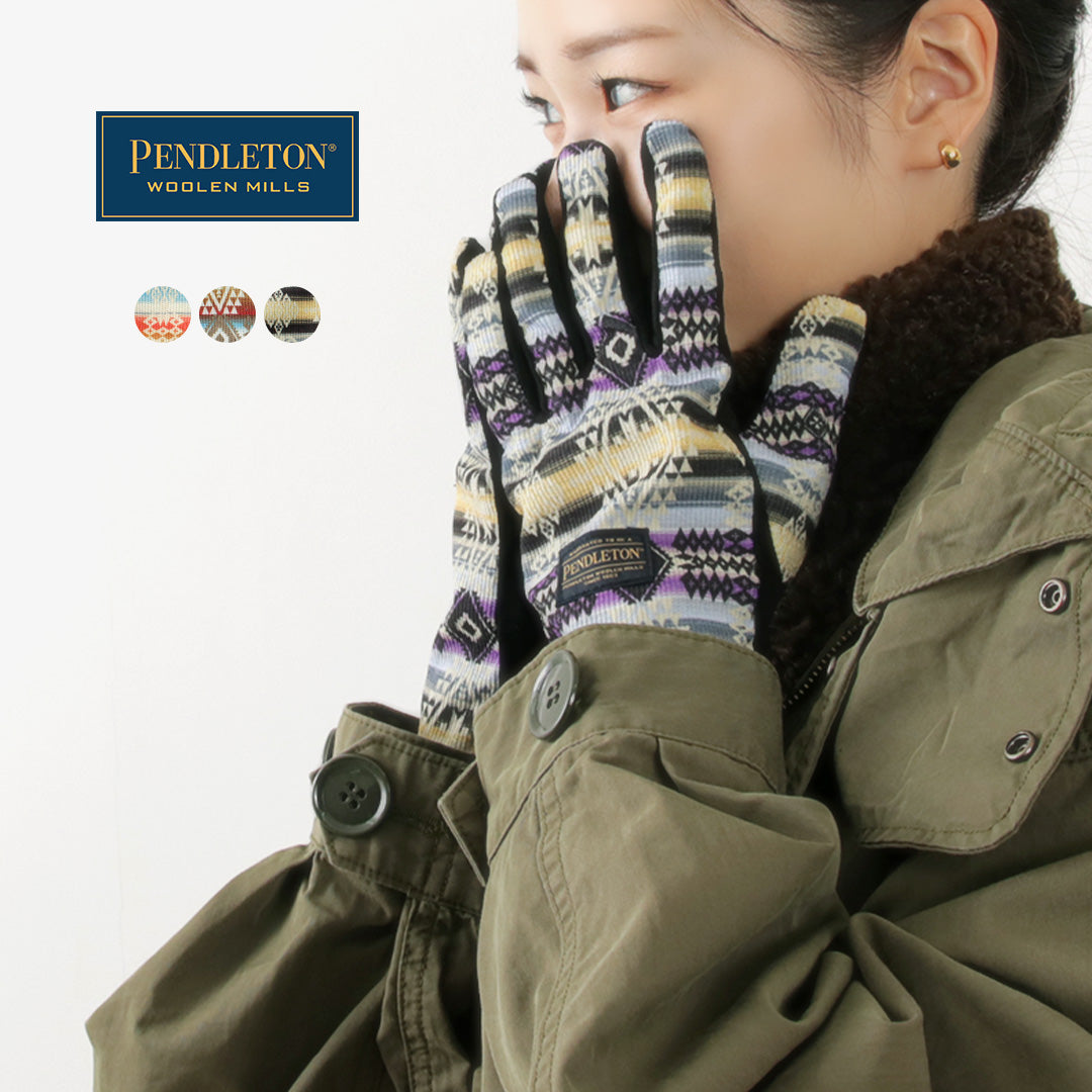 【20％OFF】PENDLETON（ペンドルトン） コーデュロイグローブ レディース / 手袋 ネイティブ柄 フリース スマホ対応 CORDUROY GLOVE LADIES【セール】