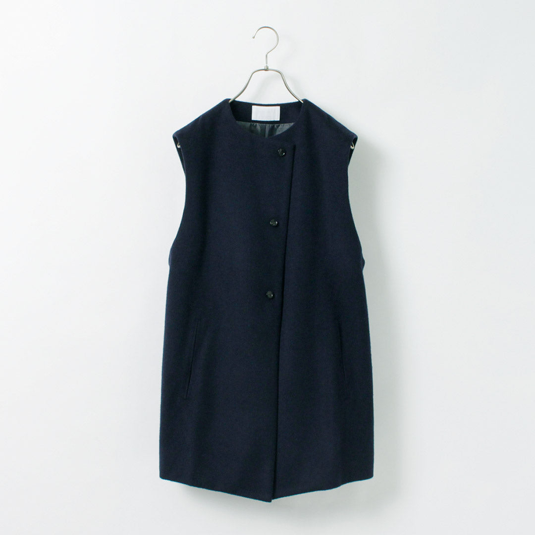 COMMENCEMENT（コメンスメント） ウールベスト / レディース トップス ロング丈 無地 日本製 Wool Vest
