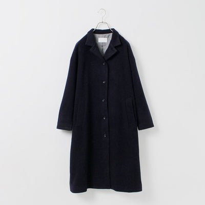 COMMENCEMENT（コメンスメント） ウールロングコート / レディース スタンドカラー テーラード 日本製 無地 Wool Long Coat