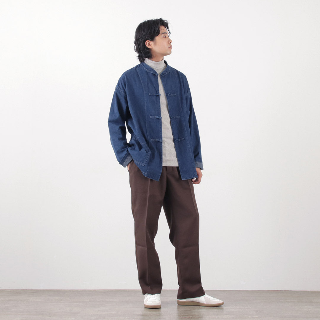 FOB FACTORY（FOBファクトリー） F2435 デニム カンフージャケット / メンズ トップス アウター 9オンス 9oz DENIM KUNG-FU JKT