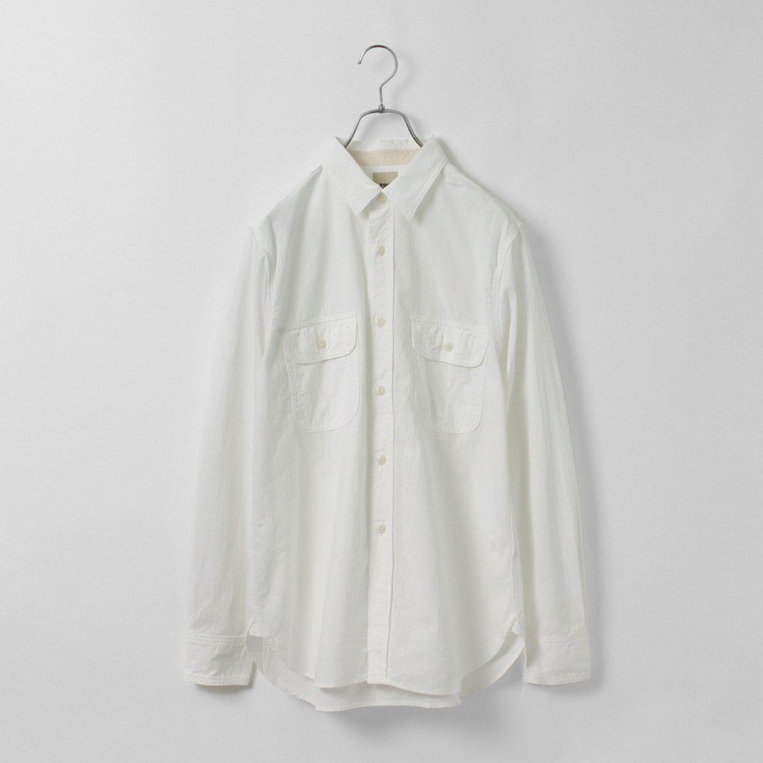 FOB FACTORY（FOBファクトリー） FF3496 オックス ワークシャツ / メンズ 長袖 綿 コットン 日本製 OX WORK SHIRT