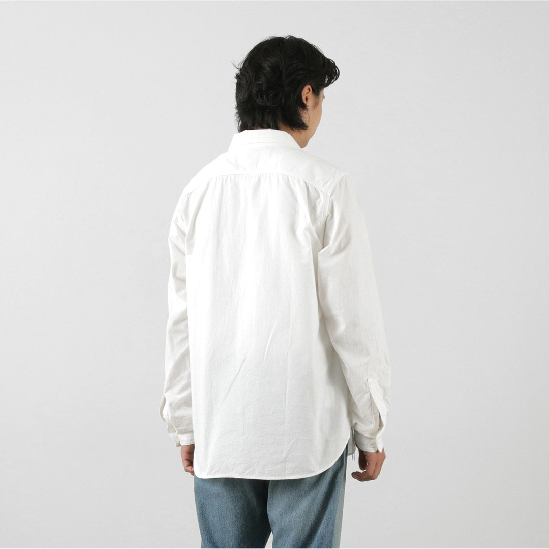 FOB FACTORY（FOBファクトリー） FF3496 オックス ワークシャツ / メンズ 長袖 綿 コットン 日本製 OX WORK SHIRT