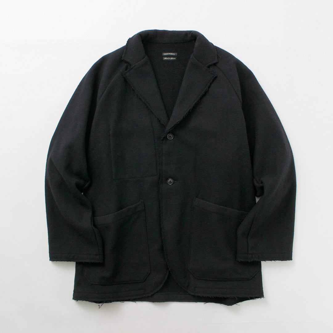 SUNNY SPORTS（サニースポーツ） カットオフ ノッチカラー 2ボタンジャケット / メンズ テーラードジャケット ウール 日本製 cut-off notch collar 2B jacket