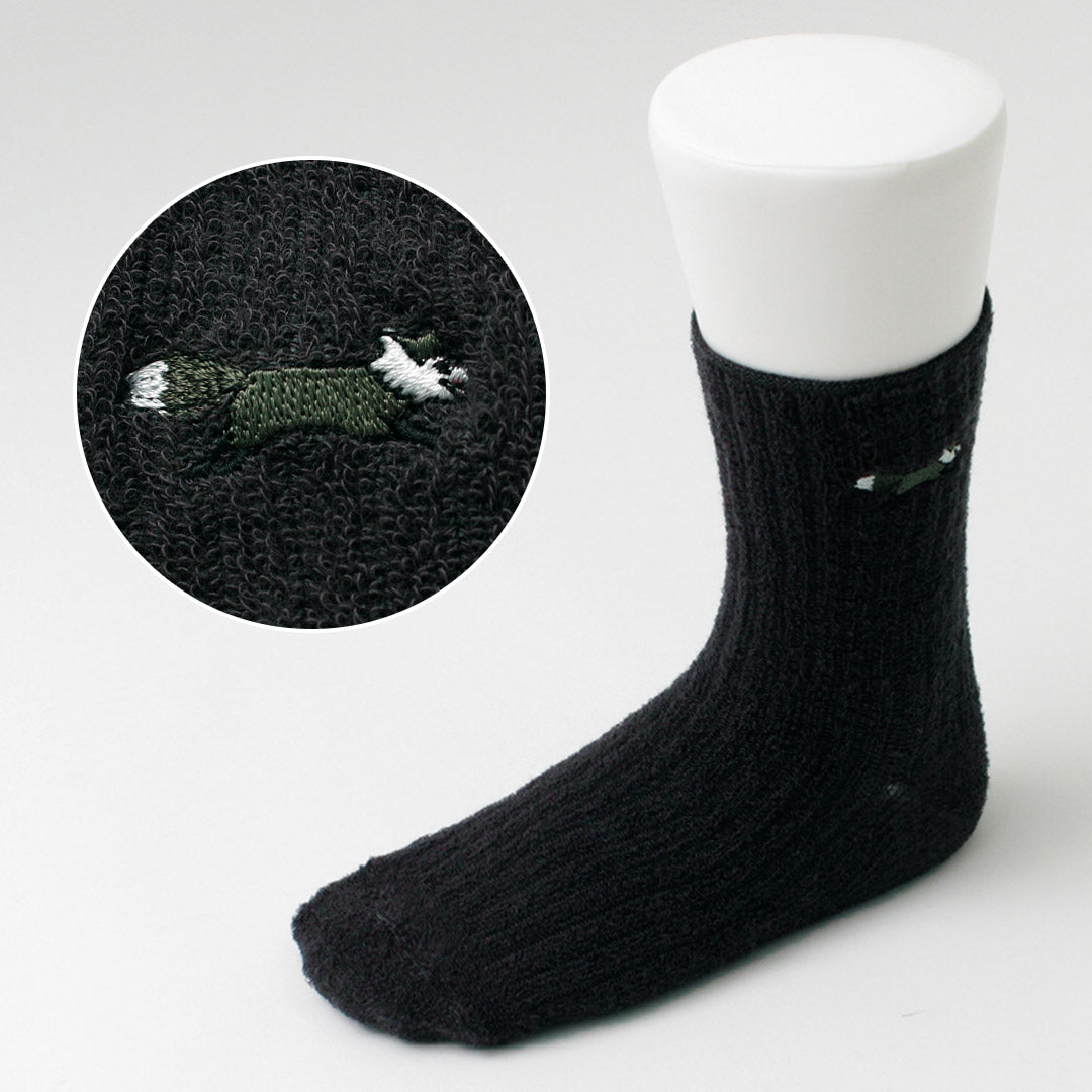 THE FOX（ザ フォックス） The Fox ワッペン ソックス / 靴下 リブ ロゴ レディース 吸湿 パイル コットン オールシーズン The Fox womens sox