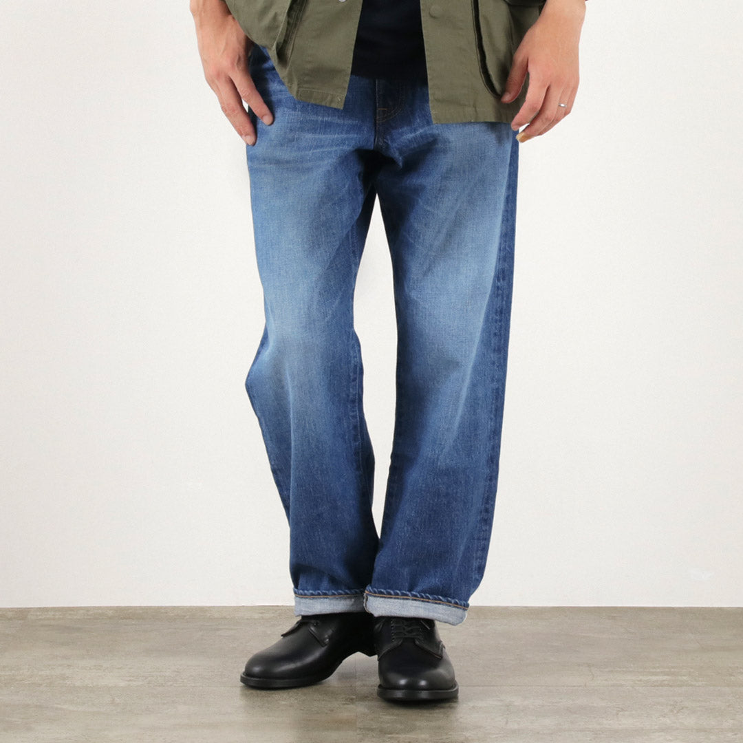 JAPAN BLUE JEANS（ジャパンブルージーンズ） J504 サークル ルーズ 12.5oz アフリカ綿セルヴィッチ ユーズドウォッシュ / メンズ デニム パンツ ボトムス