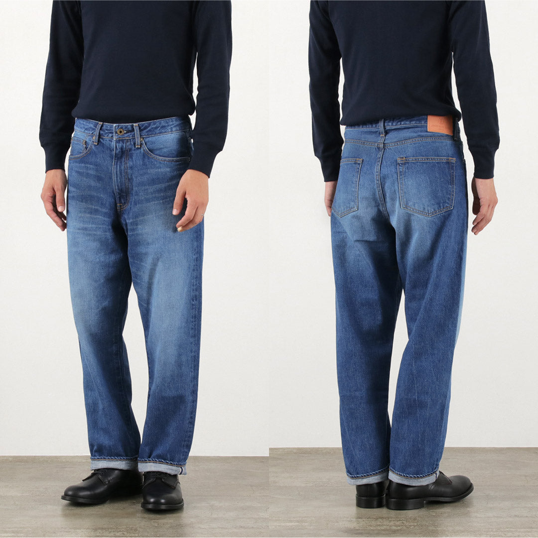 JAPAN BLUE JEANS（ジャパンブルージーンズ） J504 サークル ルーズ 12.5oz アフリカ綿セルヴィッチ ユーズドウォッシュ / メンズ デニム パンツ ボトムス