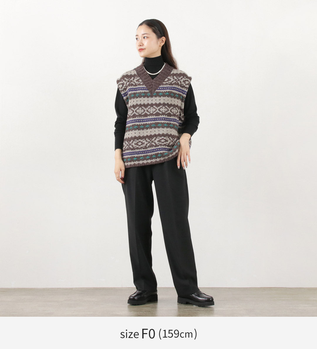 SHINZONE（シンゾーン） フェアアイル ベスト / レディース トップス ニット Vネック ウール 総柄 FAIR ISLE VEST