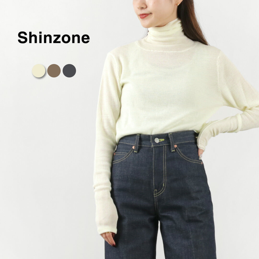 SHINZONE（シンゾーン） ハイネックサーマル / レディース トップス 長袖 ニット ウール インナー 無地 日本製 23AMSNI01 HIGH NECK THERMAL