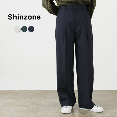 SHINZONE（シンゾーン） TW スラックス / レディース パンツ ウール ポリエステル 日本製 センタープレス 無地 23AMSPA05 TW SLACKS