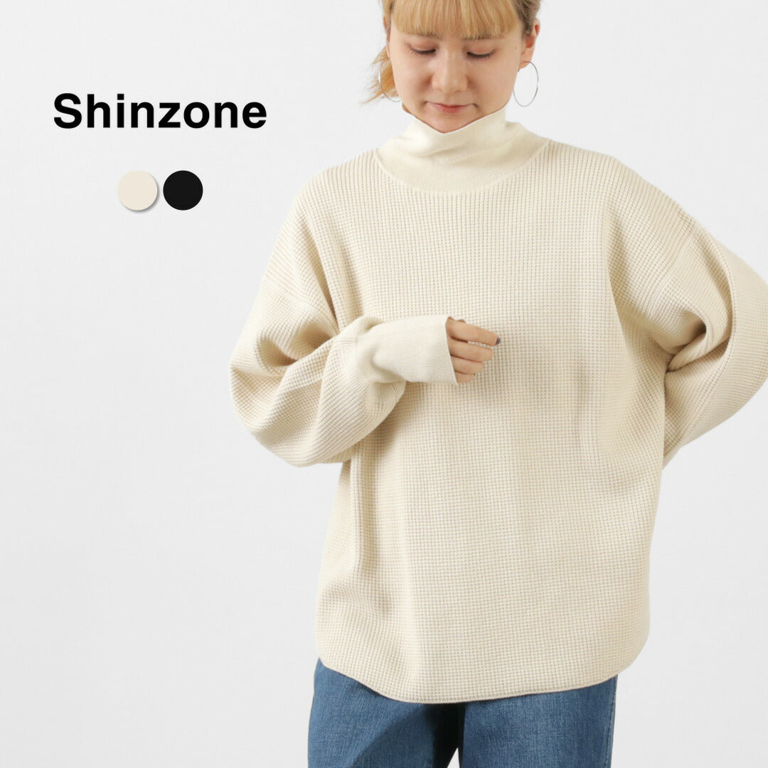 SHINZONE（シンゾーン） コットンカシミア タートルワッフル / レディース トップス 長袖 サーマル 綿 カシミヤ 無地 日本製 21AMSNI11 CO/CA TURTLE WAFFLE