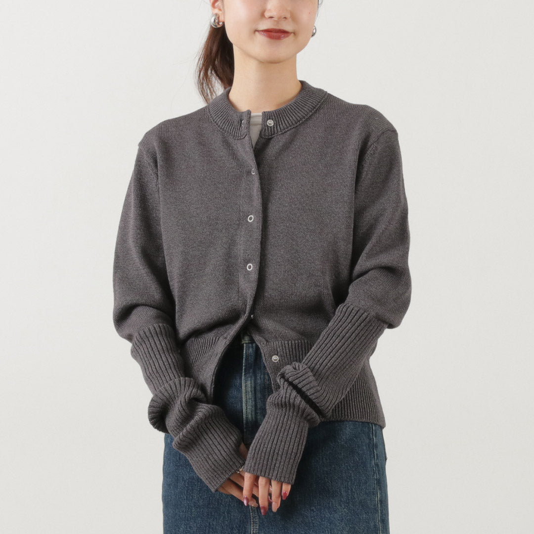 SHINZONE（シンゾーン） ロング リブ カーディガン / レディース 長袖 羽織 無地 短め 日本製 23AMSNI05 LONG RIB CARDIGAN