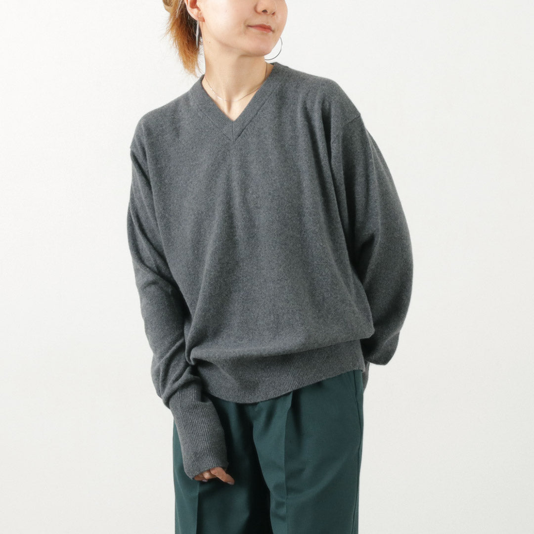 SHINZONE（シンゾーン） ウールカシミア ダディ ニット / レディース トップス 長袖 Vネック 23AMSNI03 WO/CA DADDY KNIT