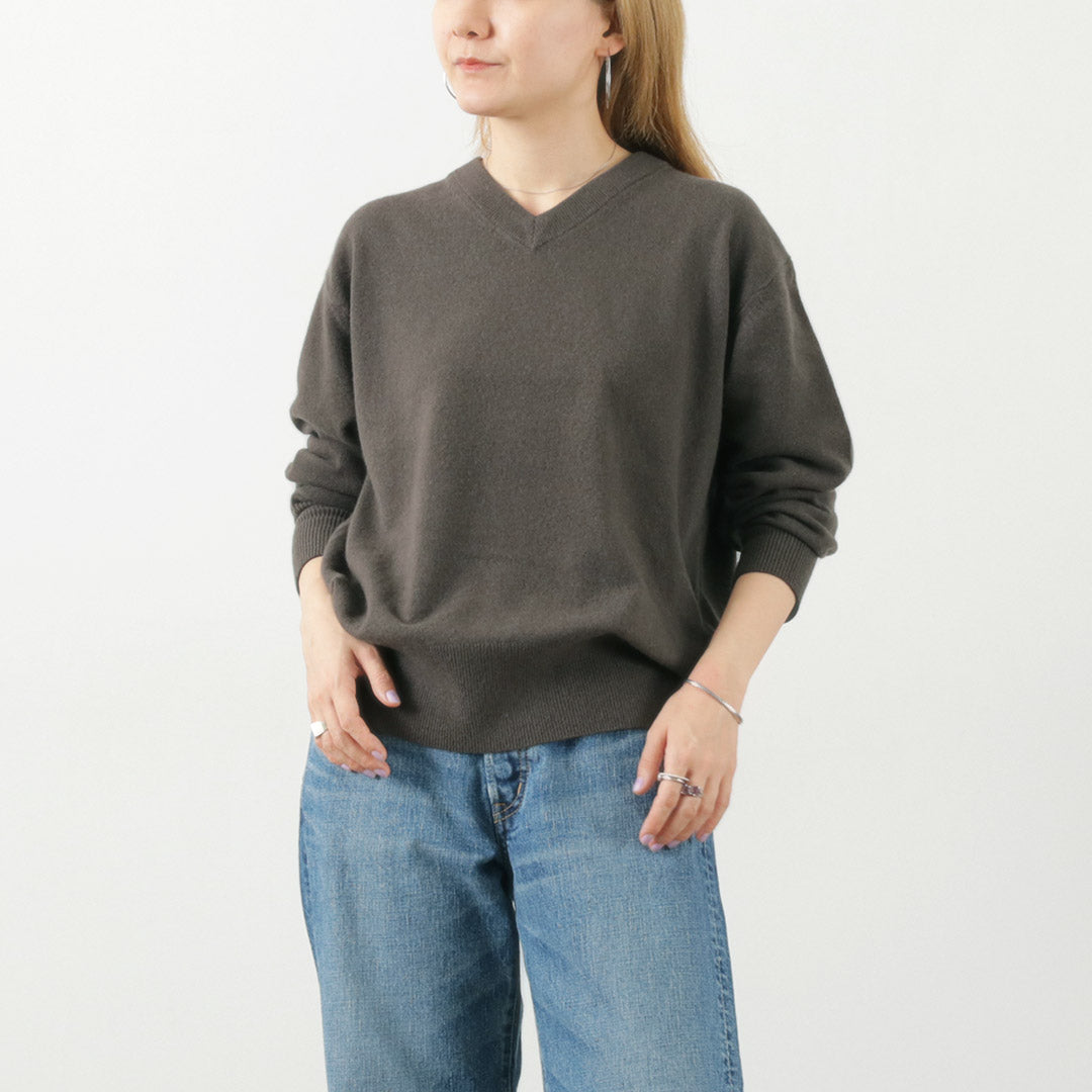 SHINZONE（シンゾーン） ウールカシミア ダディ ニット / レディース トップス 長袖 Vネック 23AMSNI03 WO/CA DADDY KNIT