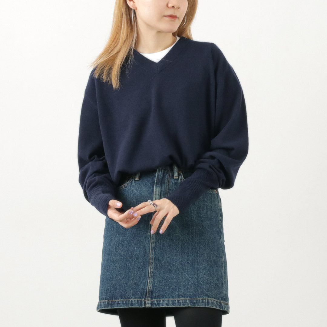 SHINZONE（シンゾーン） ウールカシミア ダディ ニット / レディース トップス 長袖 Vネック 23AMSNI03 WO/CA DADDY KNIT