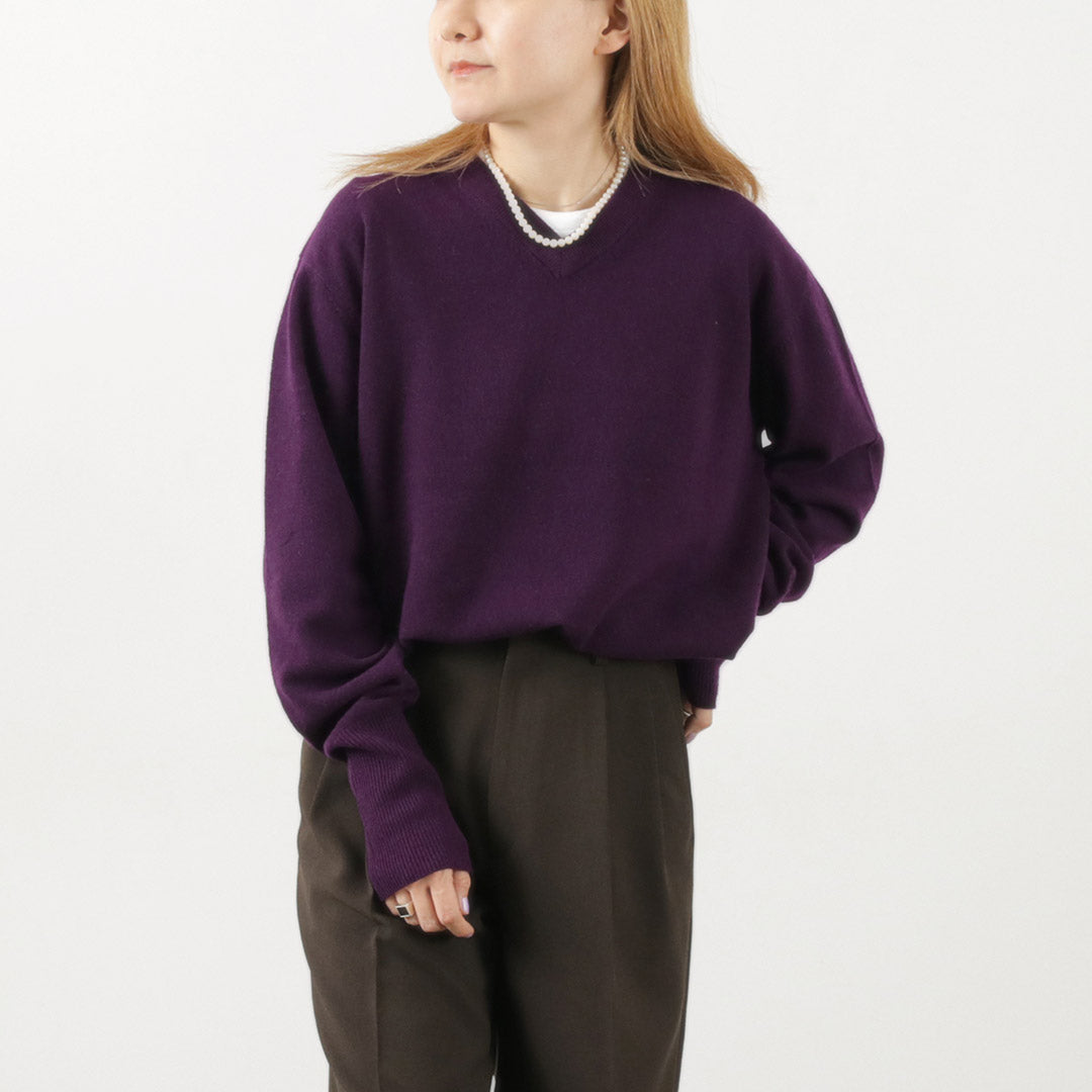 SHINZONE（シンゾーン） ウールカシミア ダディ ニット / レディース トップス 長袖 Vネック 23AMSNI03 WO/CA DADDY KNIT