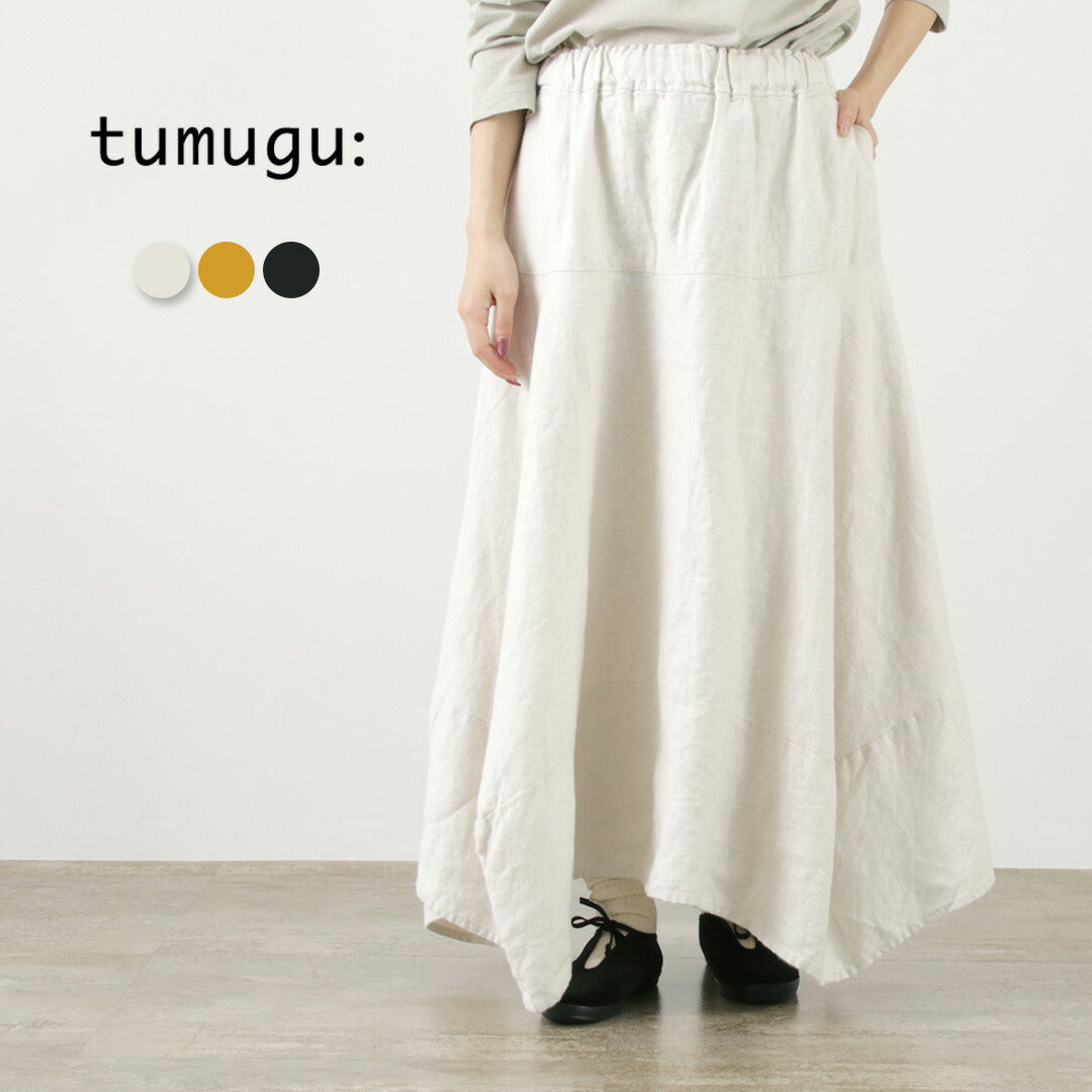 【30％OFF】TUMUGU（ツムグ） 起毛リネン スカート