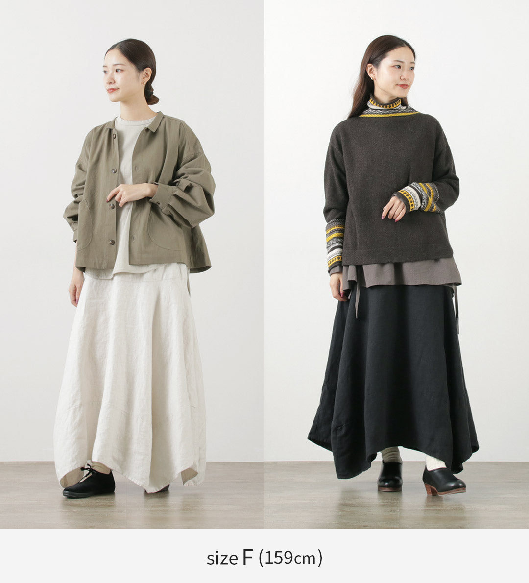 【30％OFF】TUMUGU（ツムグ） 起毛リネン スカート