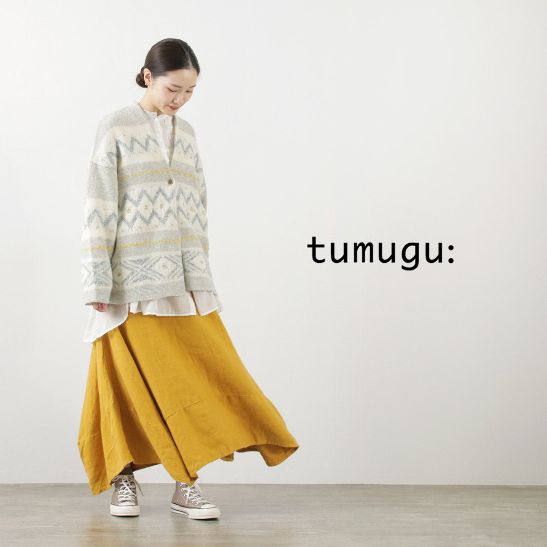 【30％OFF】TUMUGU（ツムグ） 起毛リネン スカート