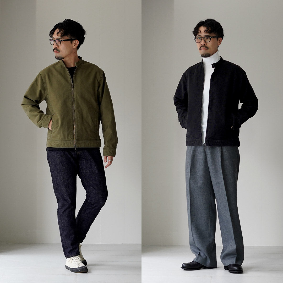 JAPAN BLUE JEANS フレンチワークジャケット カーキ モールスキン JAPAN BLUE JEANS（ジャパンブルージーンズ） 別注 モールスキン