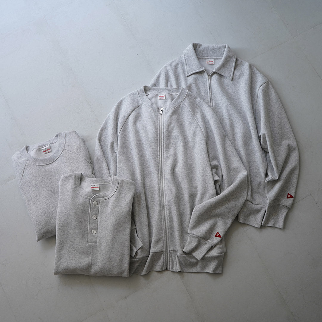 HEALTHKNIT（ヘルスニット） クラシックスウェット ヘンリーネック ロングスリーブ