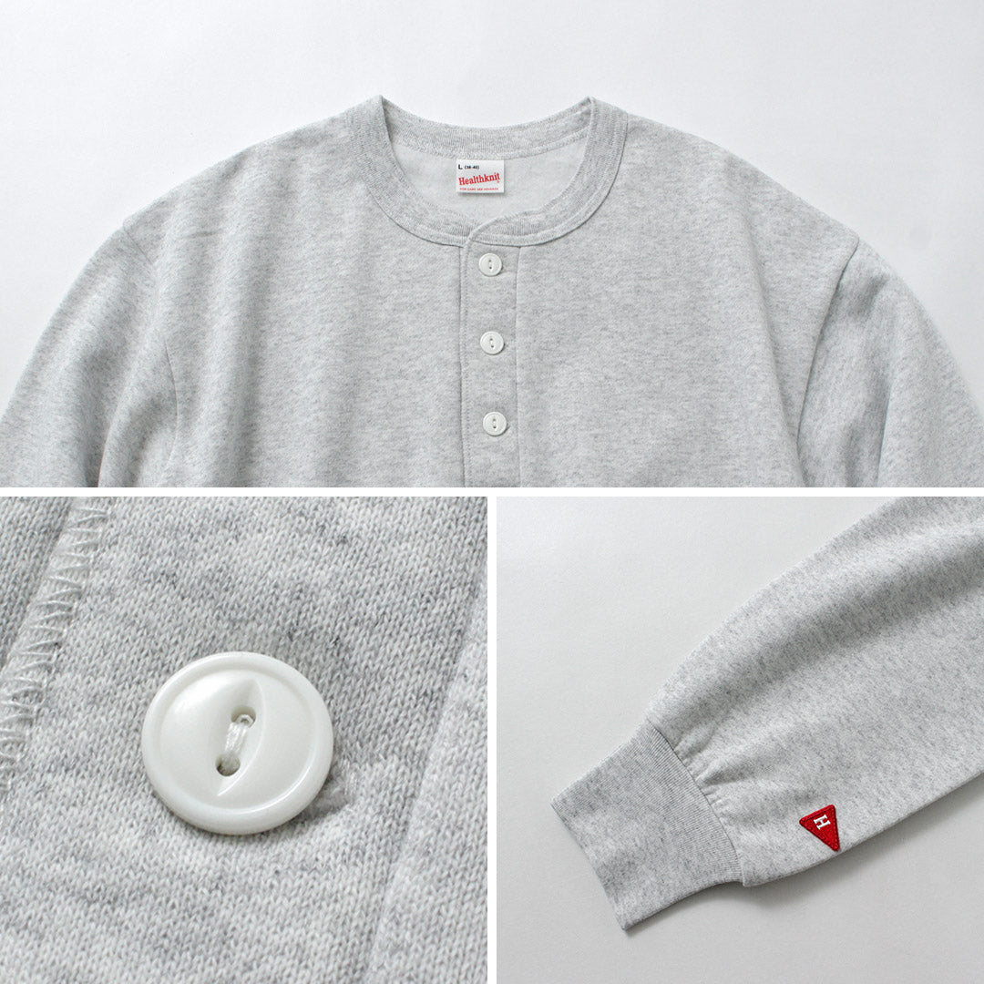 HEALTHKNIT（ヘルスニット） クラシックスウェット ヘンリーネック ロングスリーブ