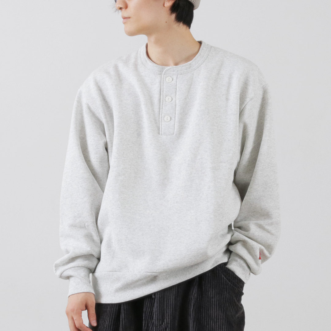 HEALTHKNIT（ヘルスニット） クラシックスウェット ヘンリーネック ロングスリーブ