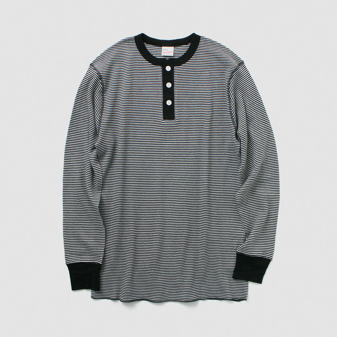 HEALTHKNIT（ヘルスニット） ベーシックワッフル ヘンリーネック ロングスリーブ / メンズ ロンT カットソー インナー Basic Waffle Henleyneck L/S