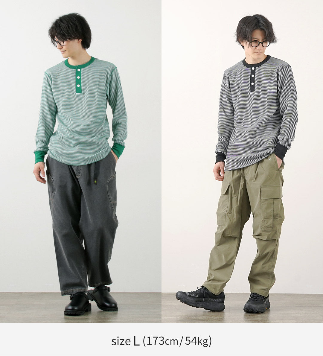 HEALTHKNIT（ヘルスニット） ベーシックワッフル ヘンリーネック ロングスリーブ / メンズ ロンT カットソー インナー Basic Waffle Henleyneck L/S