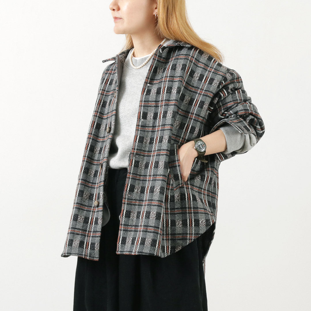 KELEN（ケレン） DILIY チェックシャツ ジャケット / レディース ライトアウター 長袖 柄 羽織 カジュアル DILIY Check Shirt Jacket