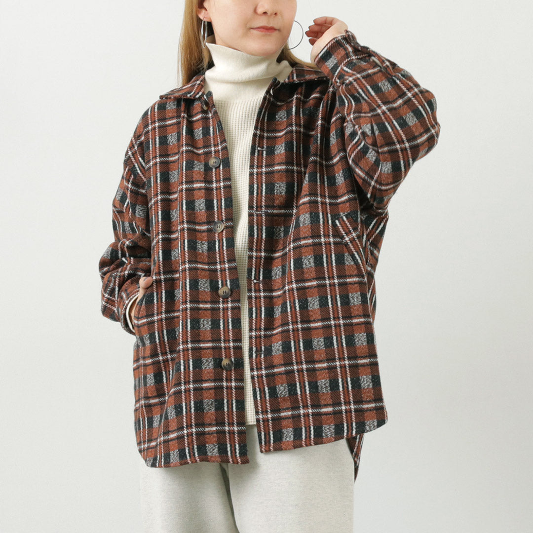 KELEN（ケレン） DILIY チェックシャツ ジャケット / レディース ライトアウター 長袖 柄 羽織 カジュアル DILIY Check Shirt Jacket