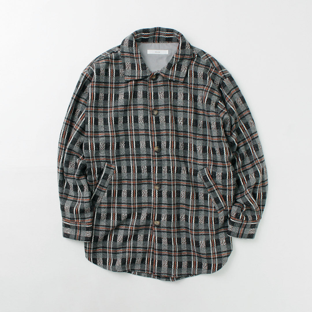 KELEN（ケレン） DILIY チェックシャツ ジャケット / レディース ライトアウター 長袖 柄 羽織 カジュアル DILIY Check Shirt Jacket