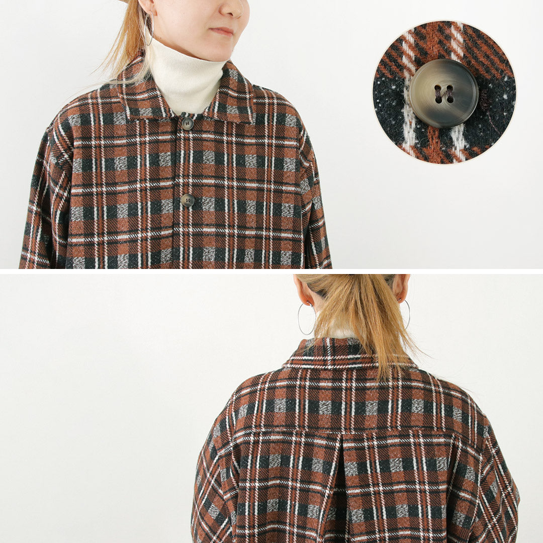 KELEN（ケレン） DILIY チェックシャツ ジャケット / レディース ライトアウター 長袖 柄 羽織 カジュアル DILIY Check Shirt Jacket