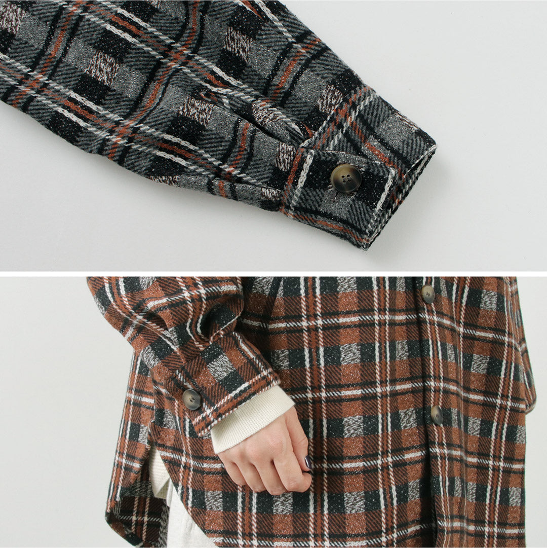 KELEN（ケレン） DILIY チェックシャツ ジャケット / レディース ライトアウター 長袖 柄 羽織 カジュアル DILIY Check Shirt Jacket