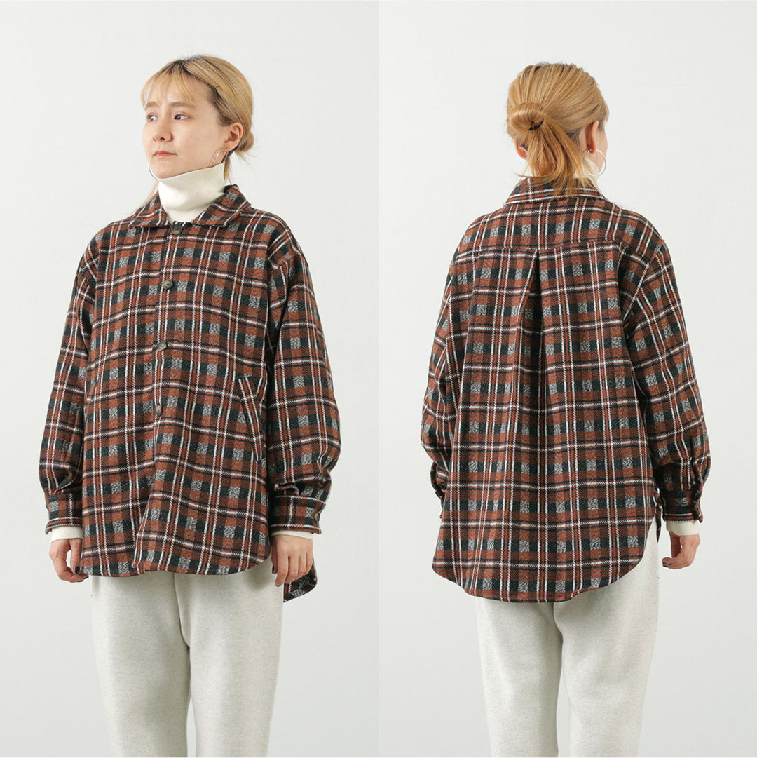 KELEN（ケレン） DILIY チェックシャツ ジャケット / レディース ライトアウター 長袖 柄 羽織 カジュアル DILIY Check Shirt Jacket