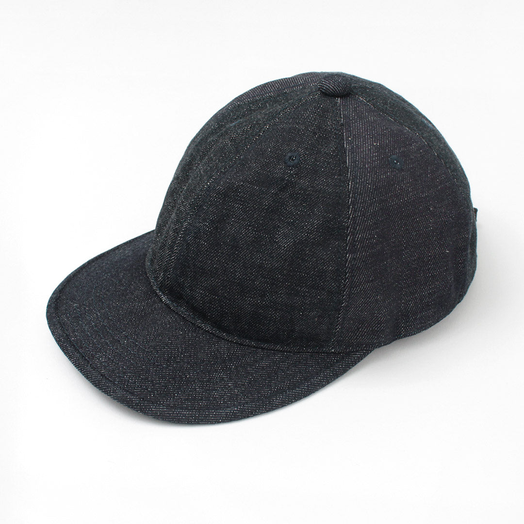 HIGHER（ハイヤー） 別注 デニム マルチパネル キャップ / メンズ レディース ユニセックス 帽子 綿 コットン 日本製 DENIM MULTI PANEL CAP