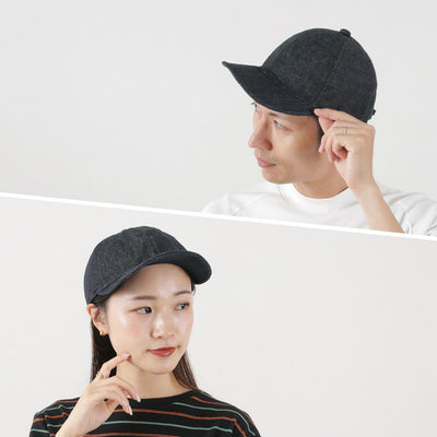 HIGHER（ハイアー） 別注 デニム マルチパネル キャップ / メンズ レディース ユニセックス 帽子 綿 コットン 日本製 DENIM MULTI PANEL CAP