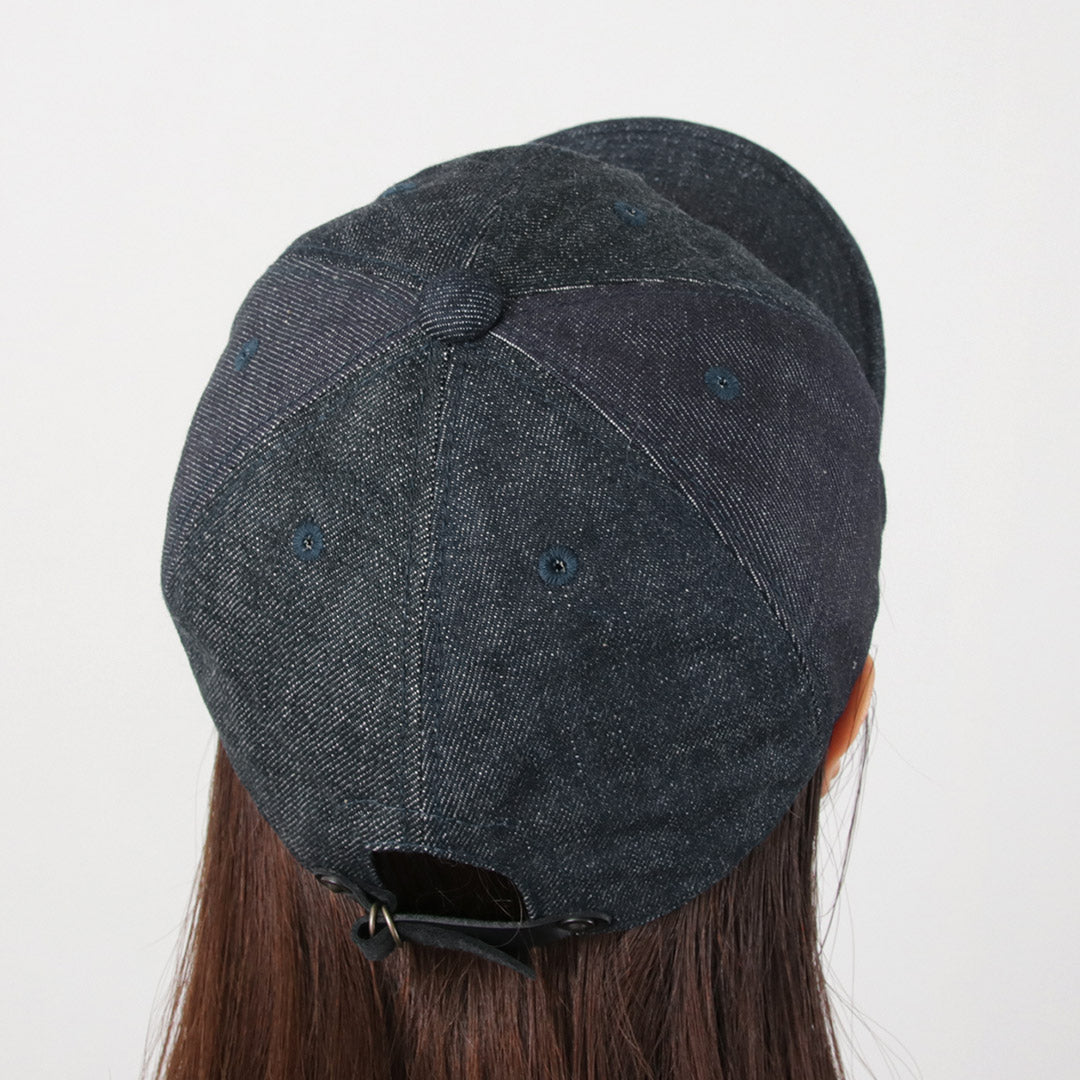 HIGHER（ハイアー） 別注 デニム マルチパネル キャップ / メンズ レディース ユニセックス 帽子 綿 コットン 日本製 DENIM MULTI PANEL CAP