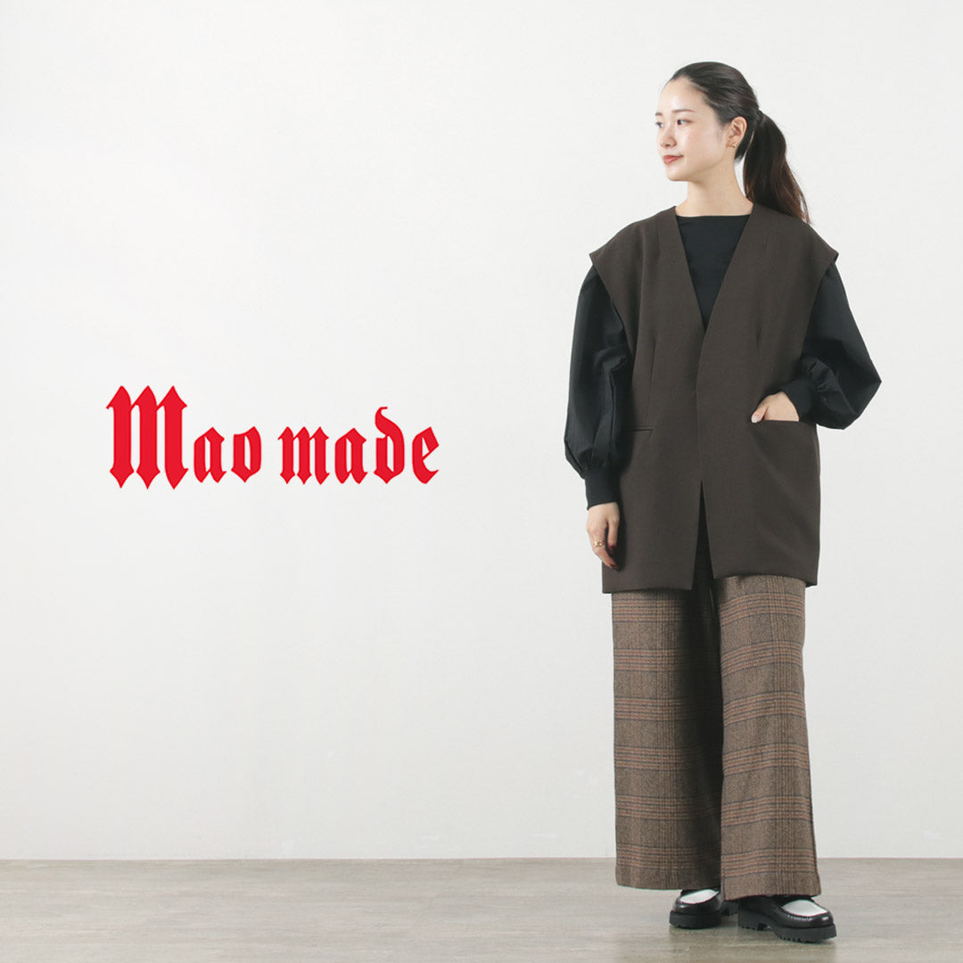 【30％OFF】MAO MADE（マオメイド） シルケット天竺 ボリュームスリーブTシャツ