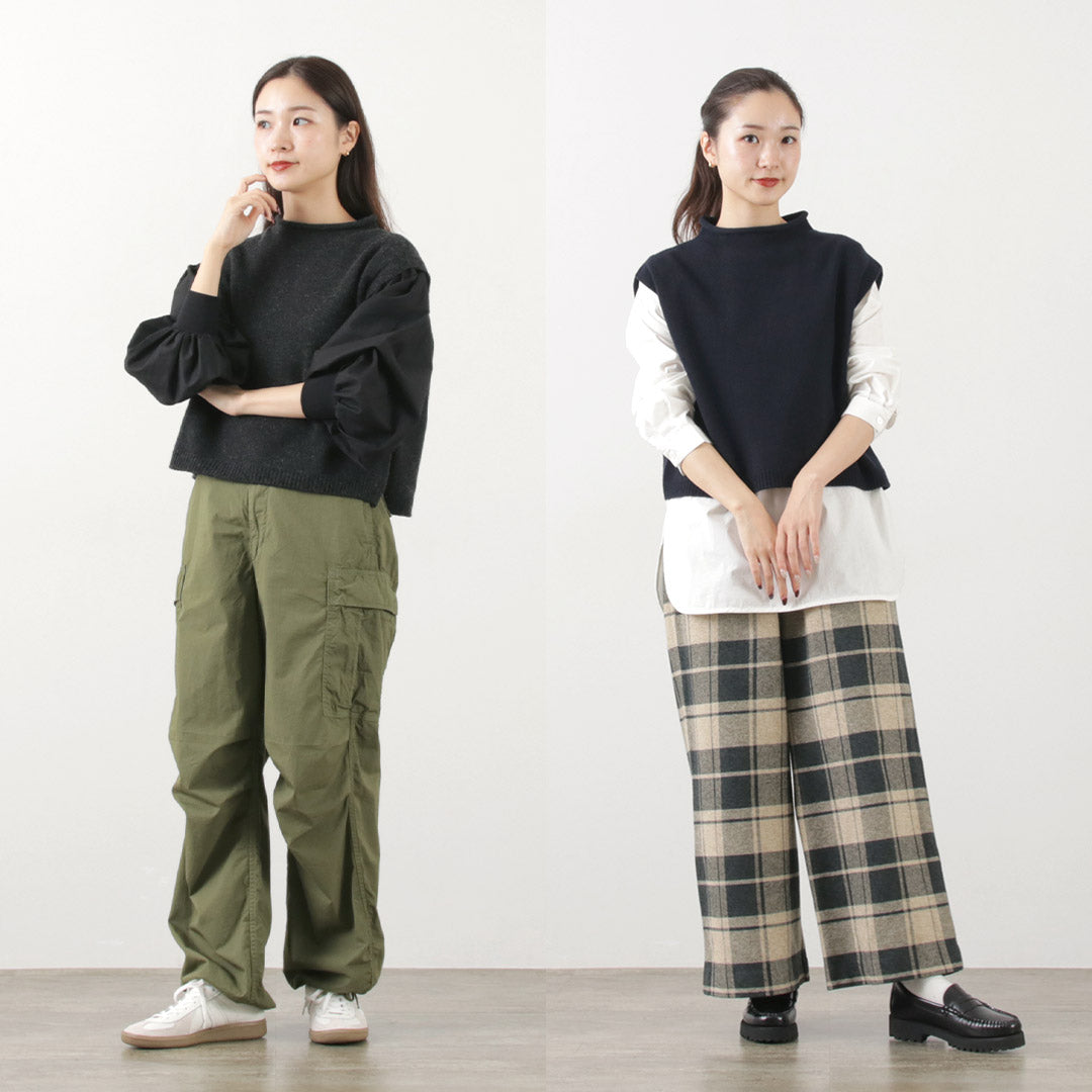 MAO MADE（マオメイド） JAPAN KNIT エアーヤーン ショートベスト / レディース トップス ニット ウール 日本製