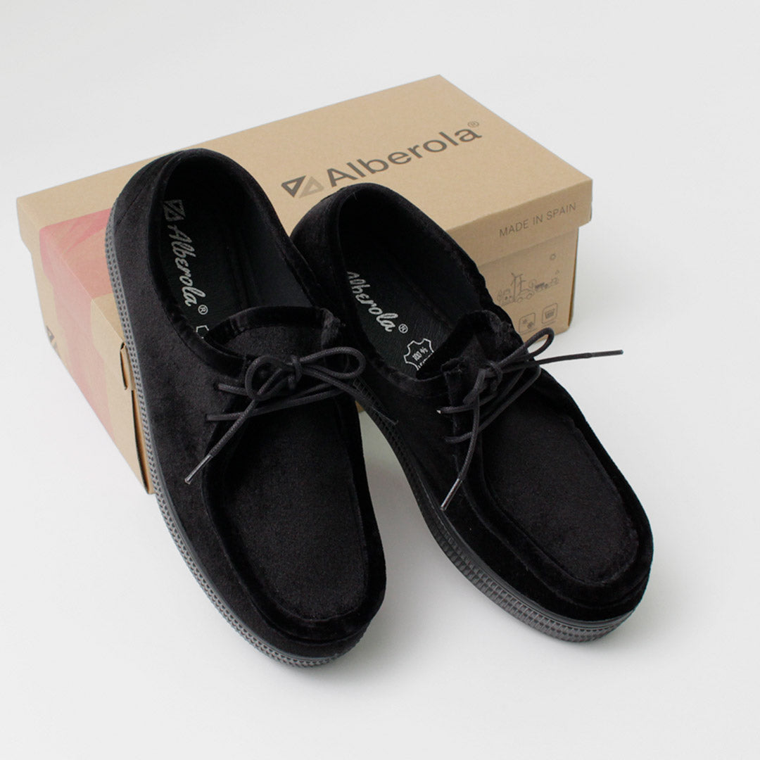 ALBEROLA（アルベローラ） ベロア モカシン / レディース 靴 シューズ チロリアン レースアップ Velour Moccasin